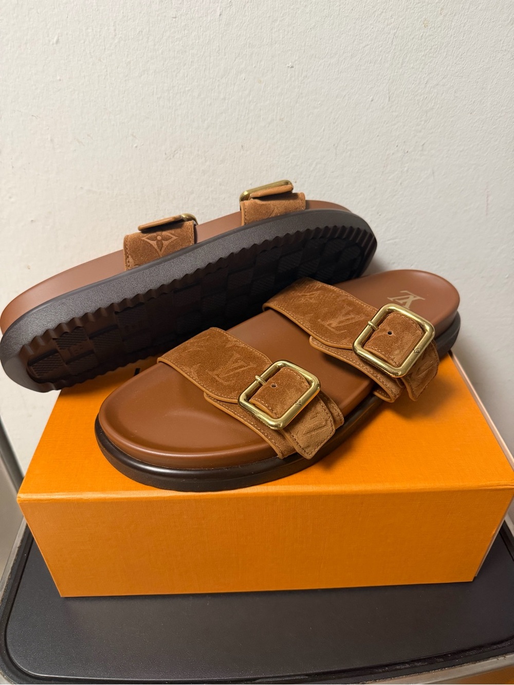 Louis Vuitton LV Monogram Venice Mules Sandals 1AIZV2 Mens LV Size 9 US 10 Brown - Picture 6 of 16
